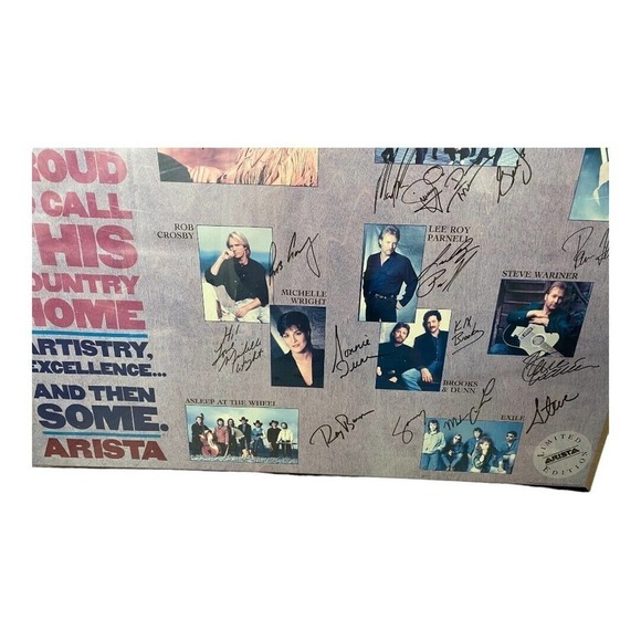 Vintage 1991 Country Singers Signed Poster Alan Jackson Broke & Dunn Diamond Rio - Picture 5 of 12